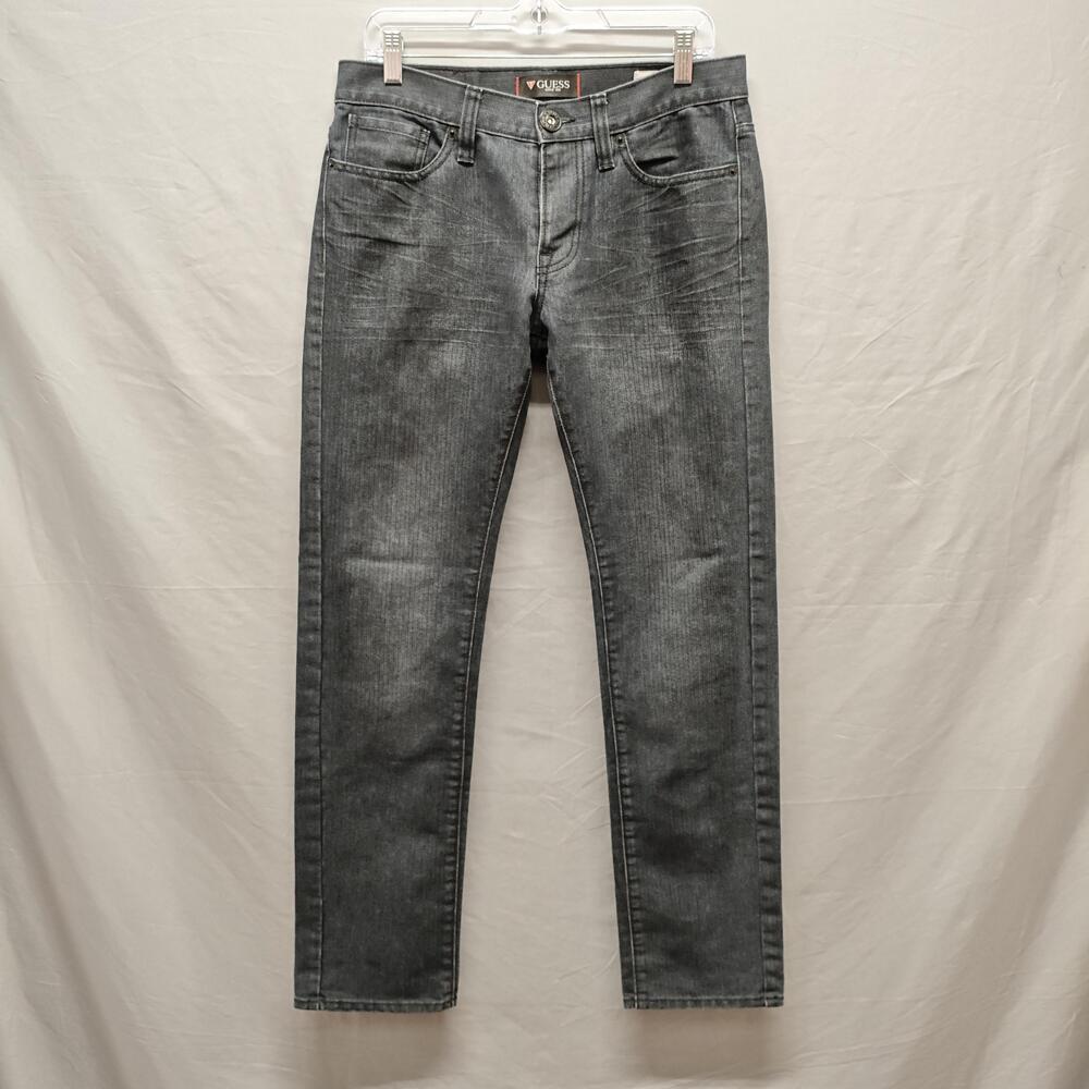 Guess Jeans Mens 31 Gray Regular Slim McCrae Fit Straight Leg Denim Pants
